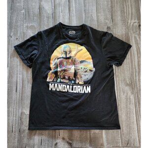 Star Wars The Mandalorian Grogu Mens T-Shirt Size Medium 100% Cotton‎ Black